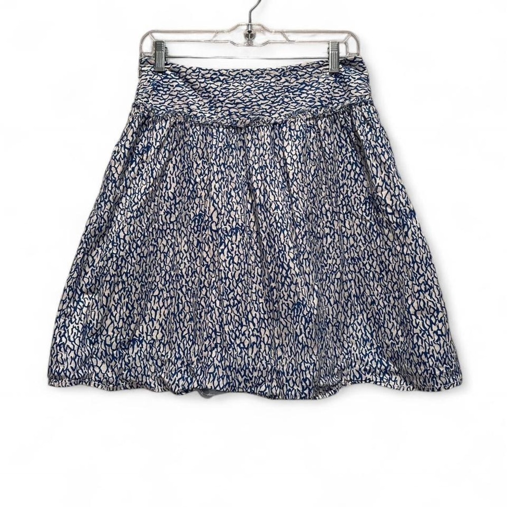 American Eagle Blue & White Miniโ Circle Skirt Size 2 100% Cotton